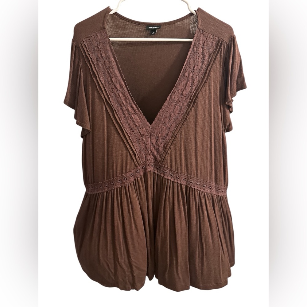 Torrid blouse brown size 2x